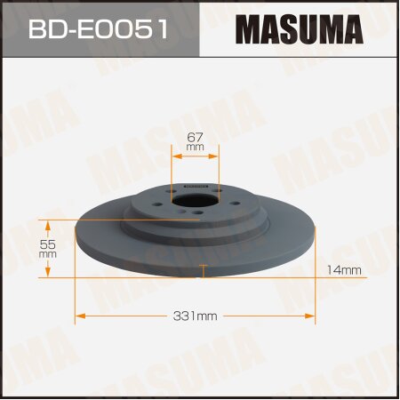Brake disk Masuma, BD-E0051