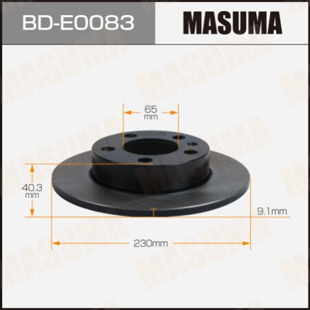 Brake disk Masuma, BD-E0083