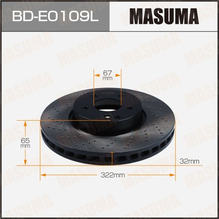 Perforated brake disc Masuma LH, BD-E0109L