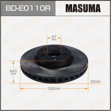 Perforated brake disc Masuma RH, BD-E0110R