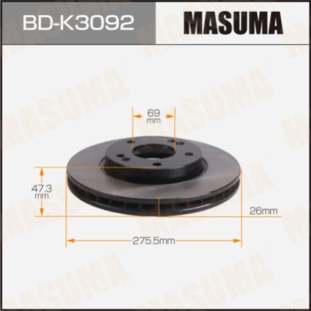Brake disk Masuma, BD-K3092
