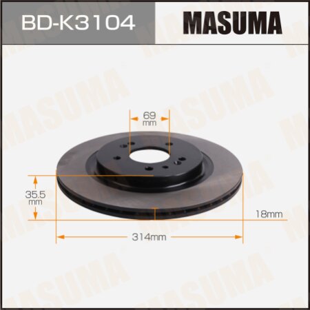 Brake disk Masuma, BD-K3104