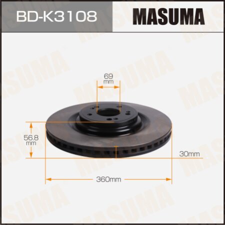 Brake disk Masuma, BD-K3108