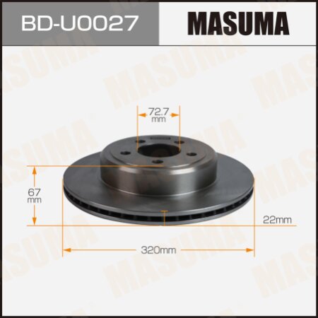 Brake disk Masuma, BD-U0027