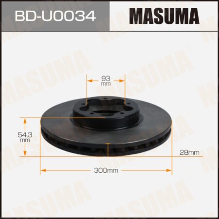 Brake disk Masuma, BD-U0034