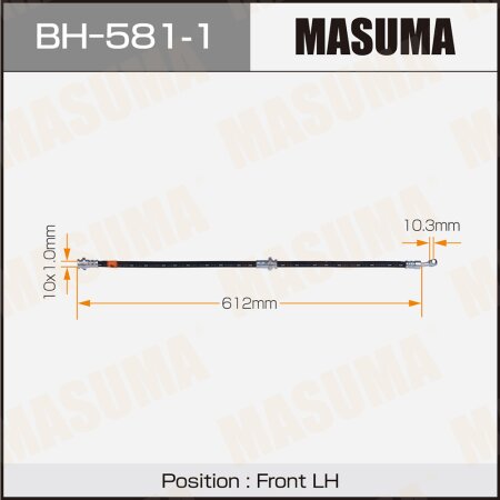 Brake hose Masuma, BH-581-1