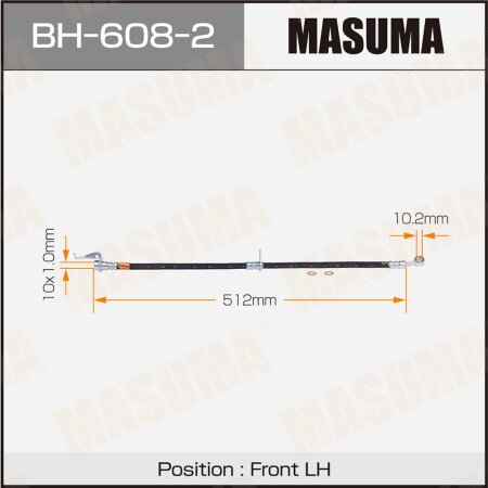 Brake hose Masuma, BH-608-2