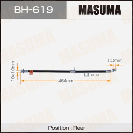 Brake hose Masuma, BH-619