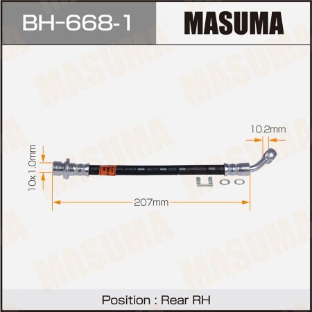 Brake hose Masuma, BH-668-1