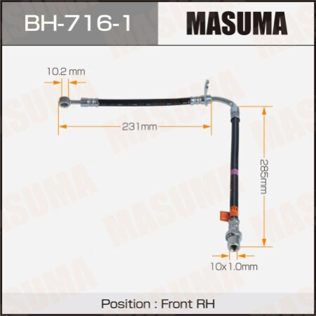 Brake hose Masuma, BH-716-1