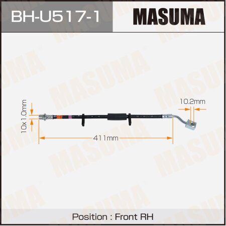 Brake hose Masuma, BH-U517-1
