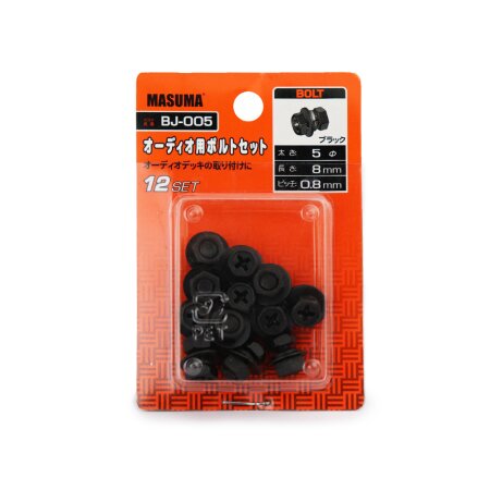 Bolt & nut set Masuma, М5x8x0.8 (pack of 12pcs), BJ-005
