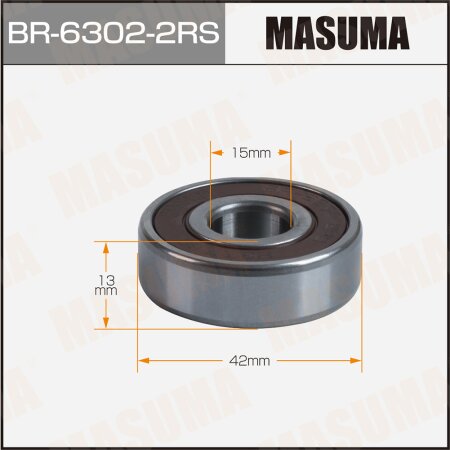 Ball bearing Masuma 15*42*13mm, BR-6302-2RS