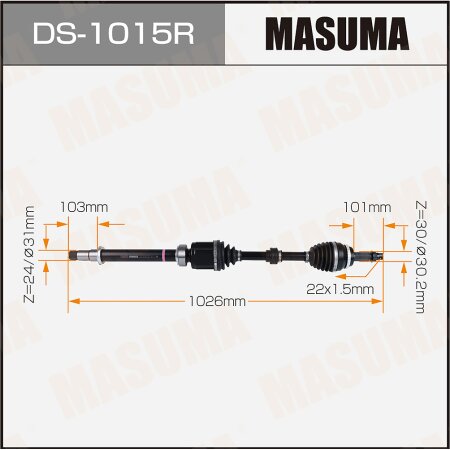 Drive shaft Masuma, DS-1015R