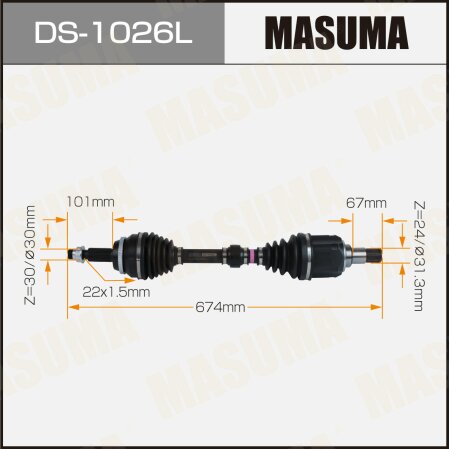 Drive shaft Masuma, DS-1026L