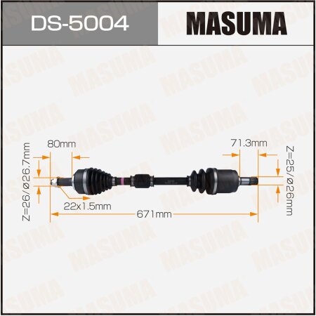 Drive shaft Masuma, DS-5004