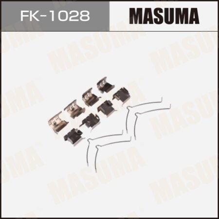 Mounting set of brake pad retainers Masuma, FK-1028