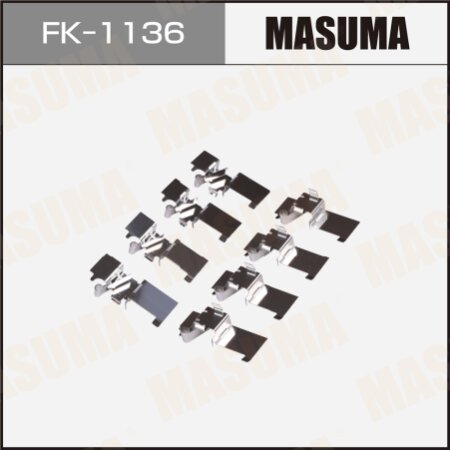 Mounting set of brake pad retainers Masuma, FK-1136