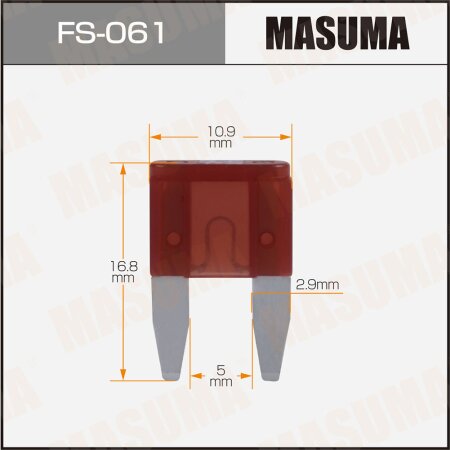 Car fuse Masuma mini, set of 10 pcs (7.5 - 30A), FS-061