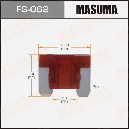 Car fuse Masuma low profile micro, set of 10 pcs (7.5 - 30A), FS-062