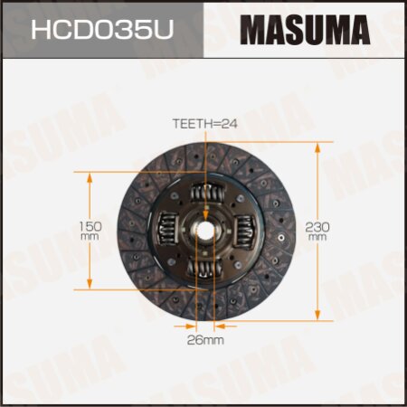 Clutch disc Masuma, HCD035U