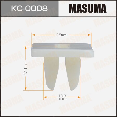 Retainer clip Masuma plastic, KC-0008