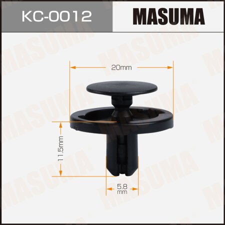 Retainer clip Masuma plastic, KC-0012