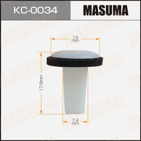 Retainer clip Masuma plastic, KC-0034