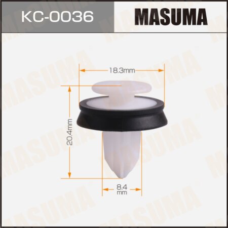 Retainer clip Masuma plastic, KC-0036