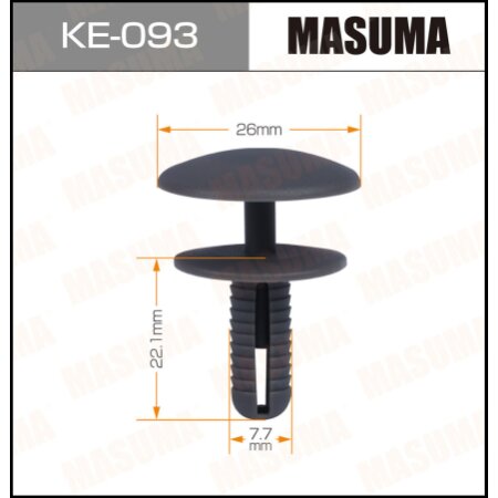 Retainer clip Masuma plastic, KE-093