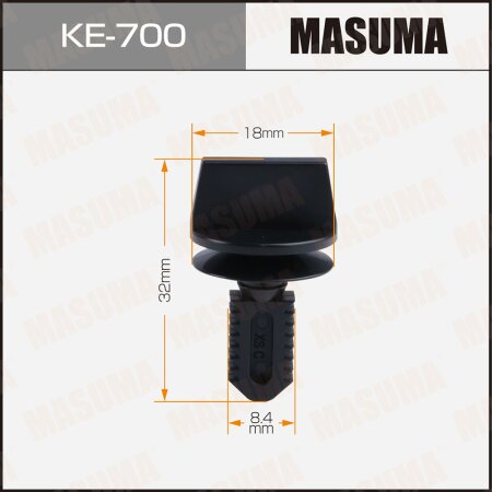 Retainer clip Masuma plastic, KE-700