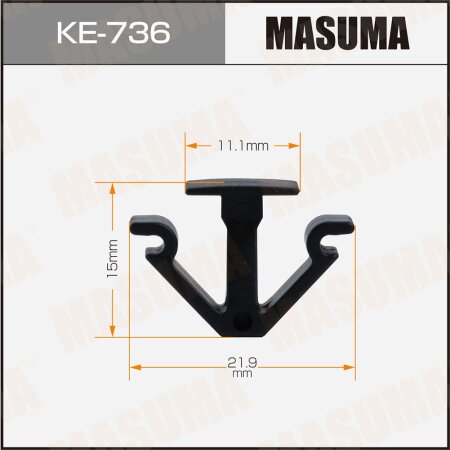 Retainer clip Masuma plastic, KE-736