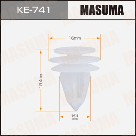 Retainer clip Masuma plastic, KE-741