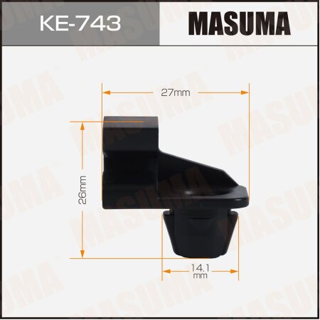 Retainer clip Masuma plastic, KE-743