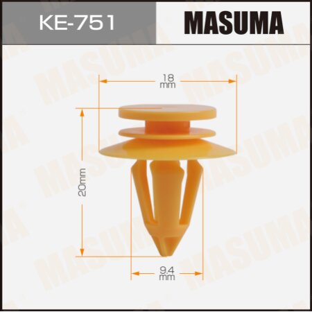 Retainer clip Masuma plastic, KE-751