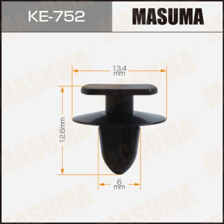 Retainer clip Masuma plastic, KE-752
