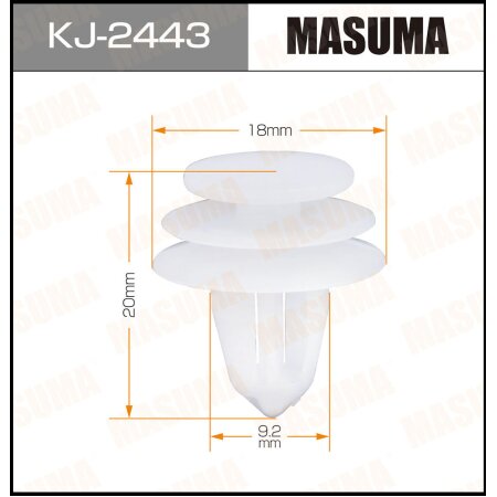 Retainer clip Masuma plastic, KJ-2443