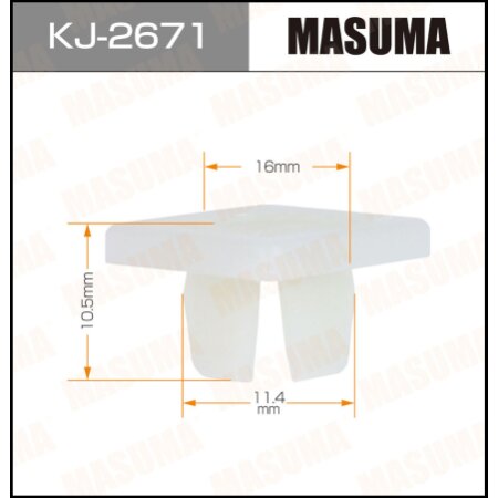 Retainer clip Masuma plastic, KJ-2671