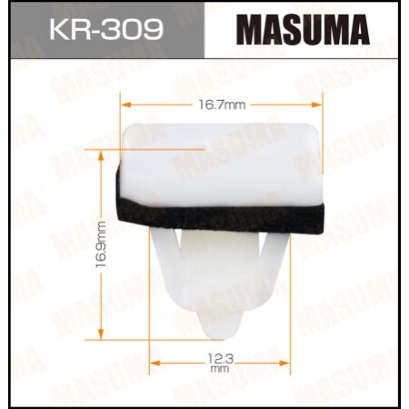Retainer clip Masuma plastic, KR-309