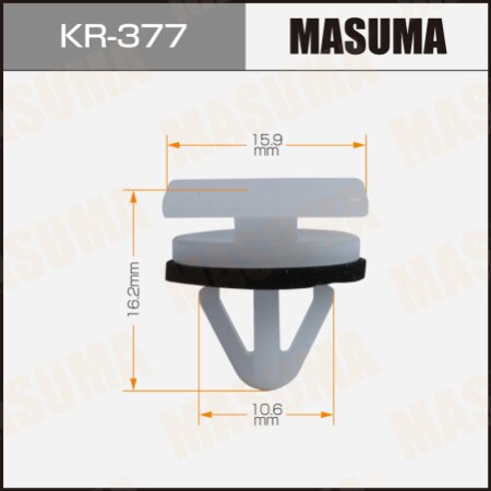 Retainer clip Masuma plastic, KR-377