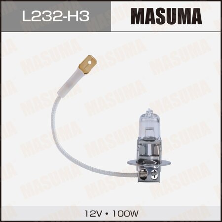 Halogen headlight bulb Masuma CLEARGLOW H3 12V 100W PK22s, L232