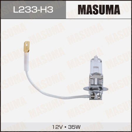 Halogen headlight bulb Masuma CLEARGLOW H3 12V 35W PK22s, L233