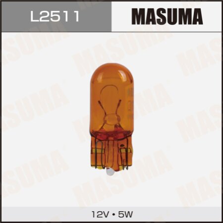 Bulb Masuma WY5W (W2.1x9.5d, T10) 12V 5W ORANGE, L2511