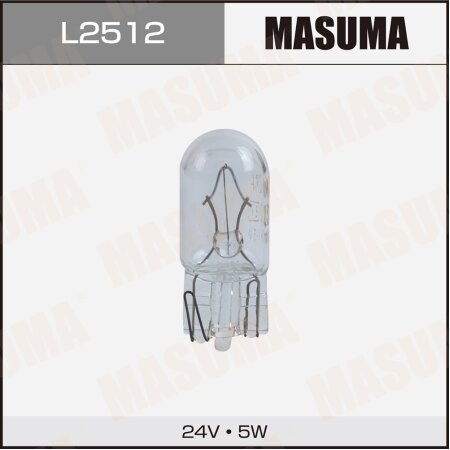 Bulb Masuma W5W (W2.1x9.5d, T10) 24V 5W, L2512