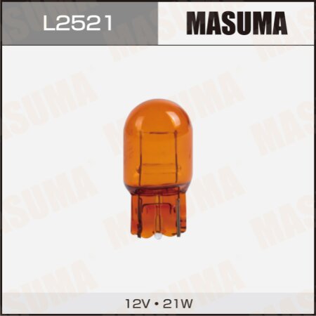 Bulb Masuma WY21W (W3x16d, T20) 12V 21W ORANGE single pin, L2521
