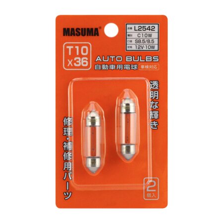 Bulb Masuma Festoon C10W (SV8,5, T10x37) 12V 10W, L2542