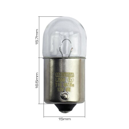 Bulb Masuma R5W (BA15s, G18) 12V 5W single pin, L2550