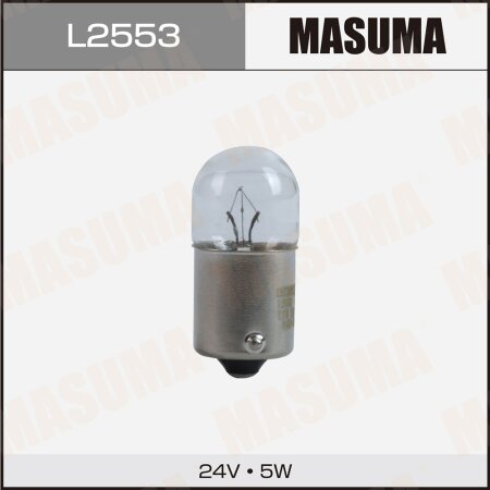 Bulb Masuma R5W (BA15s, G18) 24V 5W single pin, L2553