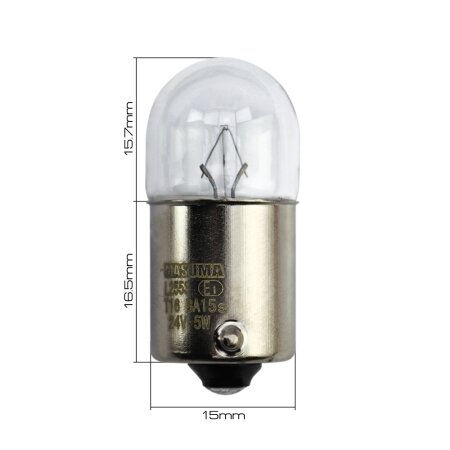 Bulb Masuma R5W (BA15s, G18) 24V 5W single pin, L2553