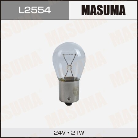 Bulb Masuma P21W (BA15s, S25) 24V 21W single pin, L2554